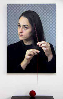 Ovilio, 2012 / Photo printing on canvas embroidered with thread / 70 x 50 cm