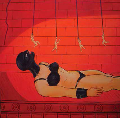 Plano 5 – There he is..., Let us fuck him!, 2006 / Series: The Thriller / Oil on canvas / 180 x 140 cm